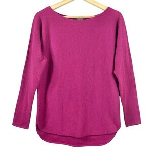 Women’s Charter Club 100% Cashmere Long Sleeve Pullover Sweater Violet Size XS